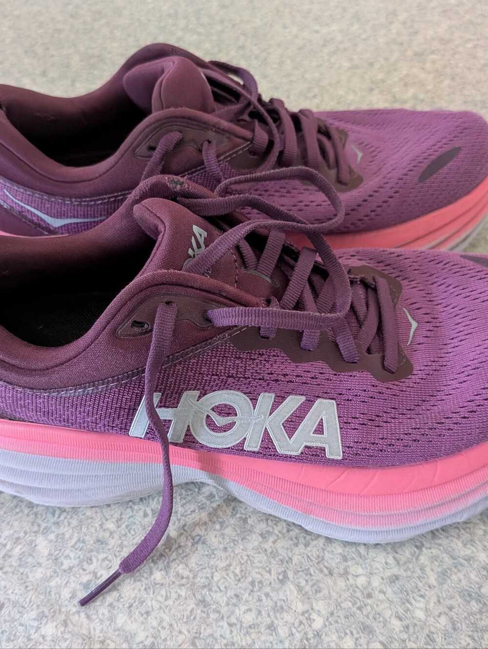 Hoka Bondi 8 Purple Athletic Shoes Women's Size 7.5 - Picture 12 of 15